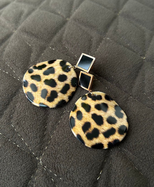 Anti Tarnish Everyday Earring - Leopard Print
