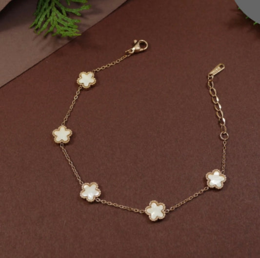 Premium Anti Tarnish Stainless Steel Jewellery for Everyday - Floral Bracelet
