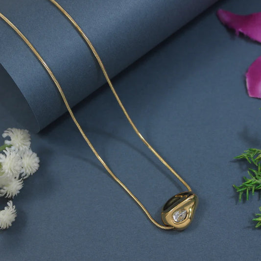 Premium Anti Tarnish Stainless Steel Jewellery for Everyday - Drop Pendent Necklace