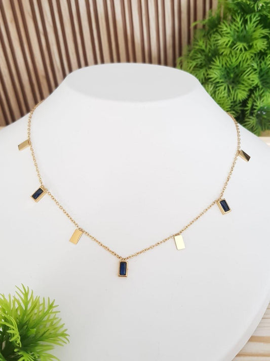 Premium Anti tannish Stainless Steel Jewellery for Everyday - Blue Petals