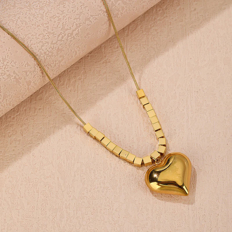 Premium Anti Tarnish Stainless Steel Jewellery for Everyday - Heart Themed Pendant