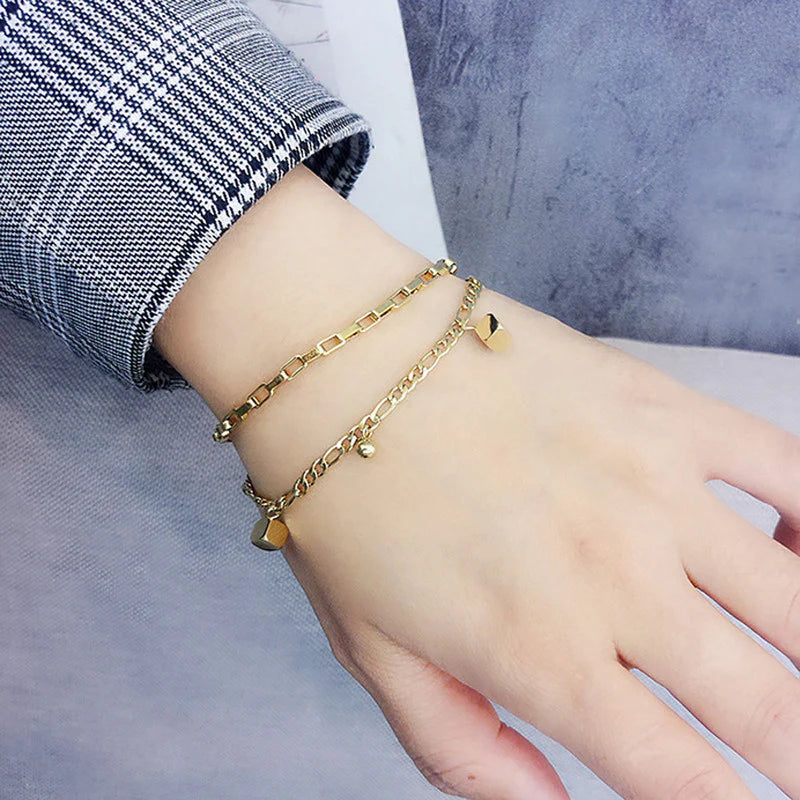 Premium Anti Tarnish Stainless Steel Jewellery for Everyday - Cube Wrap Bracelet