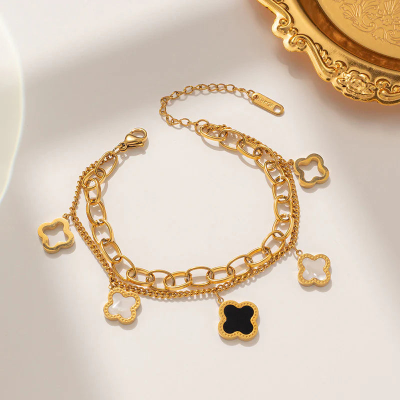 Premium Anti Tarnish Stainless Steel Jewellery for Everyday - Floral Wraparound Bracelet