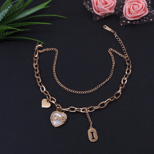 Premium Anti Tarnish Stainless Steel Jewellery for Everyday - I Love You Bracelet