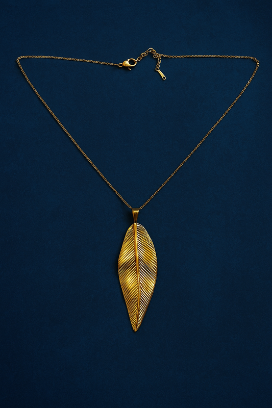 Anti Tarnish Everyday Jewellery - Big Leaf Pendant