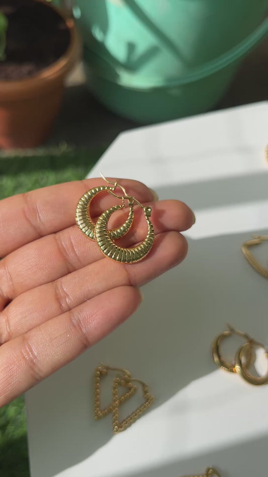Anti Tarnish Hoop Earring - Round